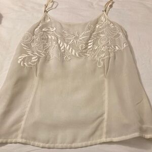 Elegant Escada Cream Embroidered Women's Camisole
